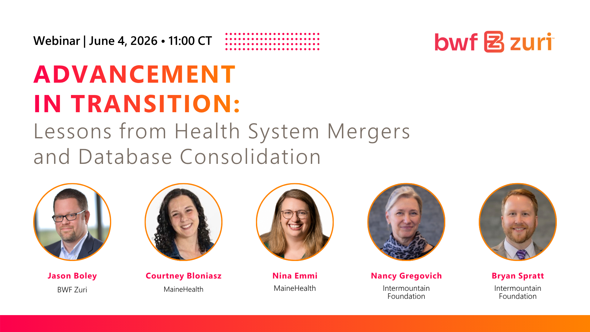 Advancement in Transition: Lessons from Health System Mergers and Database Consolidation